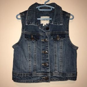 Cherokee Girl Denim Sleeveless Vest Jean Jacket